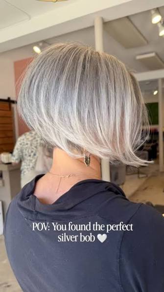 Icy hair. Clean cut. No notes. 🤍✂️, CALL 📞828 277 4070⁠, #bobhairstyles #winksalon #winkasheville #ashevillehairsalon
